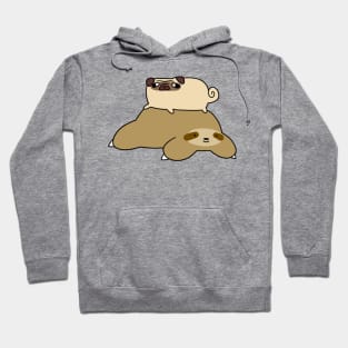 Sloth and Little Pug Hoodie